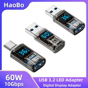 USB 3.2 디지털 디스플레이 어댑터, USB 수-USB 암 변환기, 고속 충전 데이터 전송, PC 노트북용 USB C 어댑터, 10Gbps