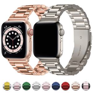 애플 워치 밴드용 스테인리스 스틸 스트랩, 금속 팔찌, IWatch Ultra2 시리즈 10 9 8 7 SE 6 5 4, 46mm, 49mm, 40mm, 44mm, 42mm, 41m, 45mm