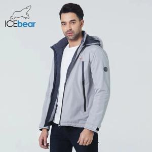 ICEbear 남성용 짧은 코튼 재킷, 남성용 하이 퀄리티 코트, 후드 브랜드 의류, 가을 패션, MWC21610D, 2023 신상