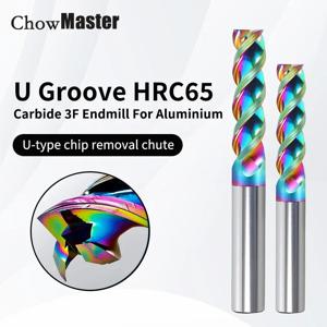 U 슬롯 카바이드 엔드밀 HRC65 3 플루트 DLC 코팅 텅스텐 스티엔 밀링 커터 4mm 6mm 8mm 10mm 12mm 알루미늄 용 CNC 도구