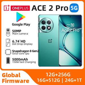 OnePlus Ace2 프로 5G 휴대폰, Snapdragon8 Gen 2 6.74 인치 화면, 256GB Rom, 5000mAh 충전, 50MP 카메라 중고 휴대폰