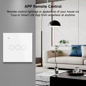 Tuya ZigBee 벽 터치 스마트 조명 스위치, 중성선, 중성선 없음, 캐패시터 스마트 라이프, Tuya Alexa Google Home으로 작동