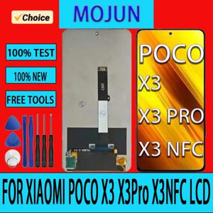 샤오미 포코 X3 디스플레이용 IPS LCD 터치 스크린 디지타이저, 포코 X3 프로 NFC LCD 교체 부품, M2007J20CG 디스플레이용 선택