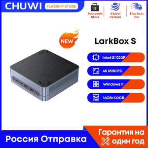 CHUWI 2024 LarkBox S 미니 PC, 인텔 코어 i3-1220P, 윈도우 11 미니 PC, 16GB DDR4 512GB PCIe M.2 SSD, 와이파이 5 BT5.1 데스크탑 컴퓨터