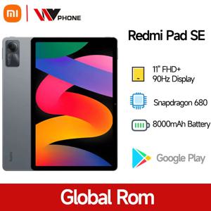 샤오미 레드미 패드 SE 글로벌 롬, 11 인치 FHD + 90Hz 디스플레이, 스냅드래곤 680 CPU, MiPad 태블릿, 6GB, 8GB, 256GB, 128GB, 8MP, 8000mAh