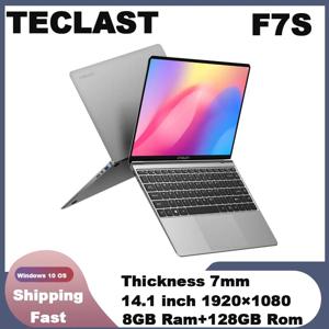 Teclast-F7S 노트북 14.1 인치 윈도우 10, 인텔 N3350 듀얼 코어 2.4GHz 8 GB RAM 128 GB SSD 2.0MP 전면 카메라 7 시간 믹스 사용 노트북