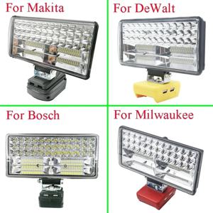 8 인치 자동차 LED 작업 조명 토치 캠핑 램프 Makita For DeWalt For Bosch For Milwauke Lomvum Zhipu Jingmi Li-ion Battery