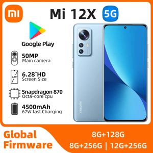 샤오미 미 12x 안드로이드 5G 잠금 해제 6.28 인치, 12GB RAM, 256GB ROM, 모든 색상, 좋은 상태, 정품 중고 전화