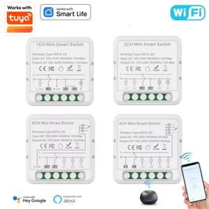 와이파이 스마트 스위치 모듈, 양방향 제어 스위치 지지대, 투야 알렉사 구글 홈 앨리스 음성 제어 타이밍, 스마트 라이프 1, 2, 3/4 갱