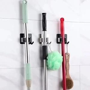 1PC/3PCS/6PCS/9PCS 걸레 후크 천공없는 욕실 보관 장치 끈적 끈적한 빗자루 걸이 벽걸이 걸레 클립