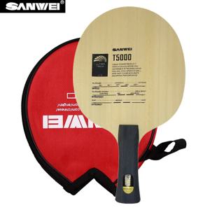 SANWEI T5000 카본 탁구 블레이드 라켓, 탁구 배트 패들, 무료 랜덤 라운드 백, 5 + 2 카본 T-5000