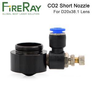 FireRay 에어 깍지, CO2 레이저 절단기, 레이저 헤드용 피팅 포함, 직경 20 FL38.1mm 초점 렌즈용 CO2 짧은 깍지