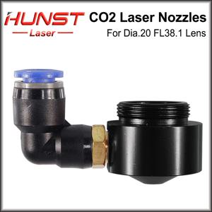 Dia.20 FL38.1mm 포커스 렌즈 용 헌스트 에어 노즐 Co2 레이저 절단기에서 레이저 헤드에 피팅이 있는 CO2 짧은 노즐