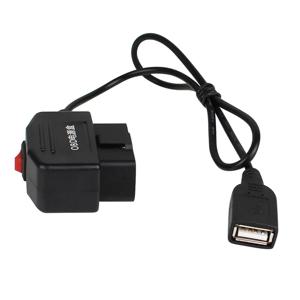 자동차 충전 케이블 OBD 하드 와이어 키트, 24 시간 주차 모니터링, 5V 3A USB, 스위치 와이어 포함, 대시 캠 캠코더 차량 DVR