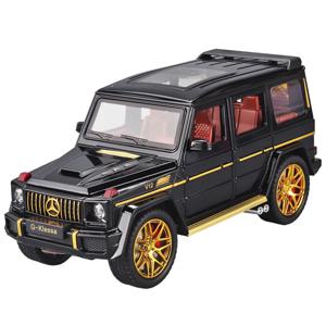 1:24 AMG G63 모델 자동차, 아연 합금 풀백 장난감 자동차, 소리와 빛이 나는 어린이 소년 소녀 선물