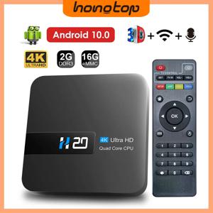 HONGTOP H20 스마트 TV 박스, 안드로이드 10.0, 미디어 플레이어 TV 박스, 안드로이드 3D 플레이 스토어, 초고속 1080P 셋톱 박스, 2GB, 16GB, 4K HD, H.265