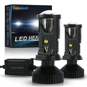 Y6D H4 LED 프로젝터 헤드라이트 전구, Bi LED 렌즈 프로젝터, 선풍기 H4 미니 프로젝터 렌즈, 자동차 헤드라이트, 하이 로우 빔 전구