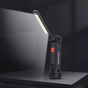 자석 베이스가 있는 충전식 LED 작업등, 360 ° 회전, 수리용 다용도 조명, 남성용 야외용