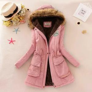 2024 새로운 가을 겨울 여성 코튼 자켓 패딩 캐주얼 슬림 코트 Emboridery 후드 파카 Wadded Warm Overcoat