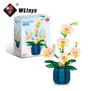 WLtoys 2139 난초 빌딩 블록, 꽃 부케 꽃 블록, 분재 식물 모델 벽돌, 로맨틱 홈 데코 장난감, 어린이용