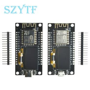 NodeMCU ESP8266 V3 개발 보드, 0.96 인치 OLED 디스플레이 CH340 ESP-12F WiFi 모듈 TYPE-C USB, Arduino/Micropython용