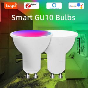 GU10 지그비 LED 전구, 와이파이 스마트 LED 전구, RGB CW WW 디밍 스포트라이트, 알렉사 구글 얀덱스 스마트싱스 작동