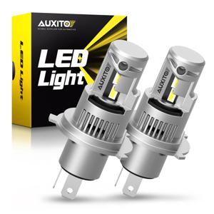 AUXITO-20000LM H4 9003 LED 헤드라이트 전구 Canbus, H4 HB2 LED Hi/Lo 빔 100W 자동차 헤드램프 6000K 화이트 오토 라이트, 2 개