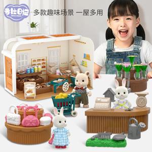 인형 집 미니어처 가구 액세서리 1/12 슈퍼마켓 마이크로 모델 침실 숲 가족 주방 장난감 인형 소녀 선물