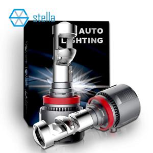 Stella 2x H7 H11 LHD/RHD LED 헤드라이트 미니 렌즈 프로젝터, 9005/9006 자동 로우 빔 STG 캔버스 전구, 자동차/모터용, 12v 80W 10000LM