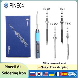 Pine64 스마트 납땜 다리미, Pinecil V1 버전, 미니 휴대용 고속 가열, 온도 조절 가능, TS-B2 납땜 팁 포함