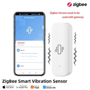 Zigbee 스마트 진동 센서 감지, 투야 스마트 라이프 앱 알림, 실시간 모션 충격 경보 이력 레코드