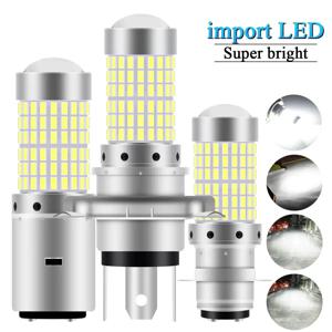 오토바이 헤드라이트 전구, 백색 12v LED 헤드램프, 안개등 스포트라이트 재생 및 플러그, 144SMD H4 P15D BA20D, 1 개