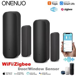 WiFi 또는 ZigBee 도어 윈도우 센서 스마트 홈 무선 도어 개폐 감지기 앱 원격 알람 Alexa Google Home 연동