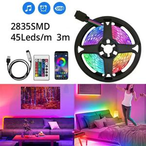 3M 2835RGB 배경 분위기 다채로운 조명 스트립, 컬러 5v 라이트, TV 침대 옆 바 분위기 조명, LED 테이프