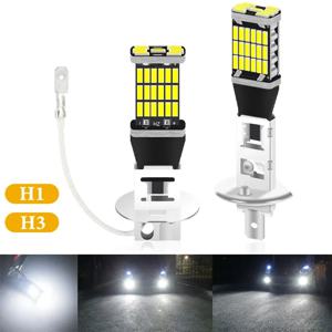 슈퍼 브라이트 주행 DRL 자동 램프, H1 H3 4014 45SMD LED 전구, 안개등, 12v 범용 화이트, 2 개