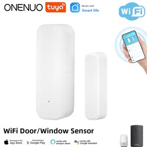 ONENUO 투야 와이파이 문짝 윈도우 센서, 스마트 라이프 컨트롤, 와이파이 문짝 센서, 접촉 센서, 자기 센서, 알렉사 구글 홈 작동