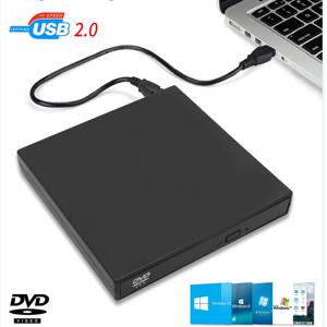 외장 CD DVD 드라이브, USB 2.0 슬림형 보호 가능 외장 CD-RW 드라이브 노트북 데스크탑 PC용 DVD-ROM 버너 플레이어