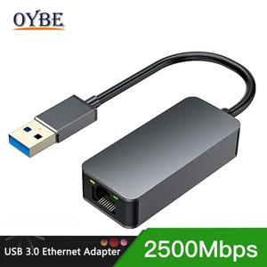 USB C타입 이더넷에서 RJ45 2.5G USB 3.0 유선 어댑터 변환기, LAN 네트워크 허브, 윈도우 7, 8/10 MAC용, PC 노트북용, 2500Mbps