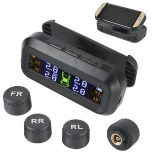 온도 경고 연료 절약 타이어 압력 모니터링 시스템 4 개의 외부 센서가있는 태양열 TPMS 자동차 타이어 압력 모니터