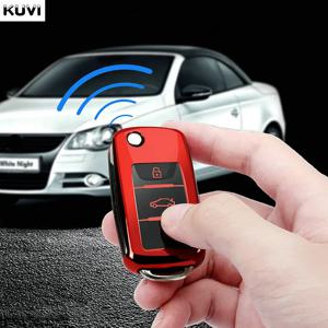 TPU 자동차 키 케이스 커버 쉘 포브, 폭스바겐 VW 폴로 골프 파사트 티구안 비틀 캐디 T5 업 에오스 스코다 옥타비아 시트 레온 알테아용