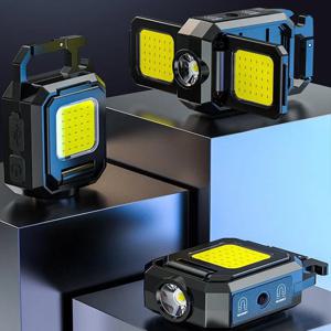 XPE 포켓 작업 조명 1000LM COB LED 미니 키 체인 라이트 USB 충전식 손전등 IPX4 야외 캠핑 하이킹 방수