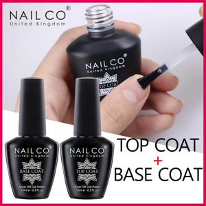 NAILCO 탑 코트 베이스 코트 매직 리무버 래커, UV 컬러 젤 네일 광택제, 에스멀트 소크 오프 세미 퍼머넌트 베르니스 네일 아트 팁