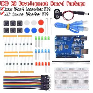 미니 브레드보드용 스타터 키트, LED 점퍼 와이어 단추, 아두이노 DIY 키트, 학교 교육 연구실용, UNO R3