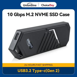 UnionSine M2 SSD 케이스 NVMe USB 3.2 C타입 Gen2, 10Gbps 인클로저, 알루미늄 합금 M.2 NVMe 솔리드 스테이트 드라이브, 2230 2242 2280