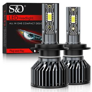 자동차 키트 터보 안개등 LED 캔버스 전구 3570 CSP, 30000LM, H1, H4, H7, H8, H11, 9005, HB3, 9006, HB4, 9012, Hir2, 9008, H13