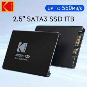 KODAK 데스크탑용 고속 하드 디스크 내장 솔리드 스테이트 드라이브, SATA3 SSD 1TB, 128GB, 256GB, 512GB, 2.5 인치 HDD, SATA III