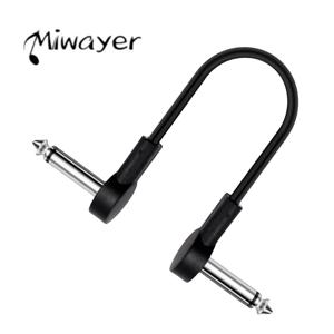 Miwayer 기타 이펙트 페달 플랫 패치 케이블, 1/4 인치 직각 커넥터, 패치 케이블 키트, 길이 5 인치, 1 팩