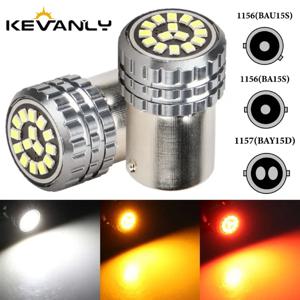 2pcs 1156 BA15S 1157 BAY15D LED 전구 2015 15SMD LED 전구 신호등 브레이크 역방향 램프 주간 러닝 라이트 12V