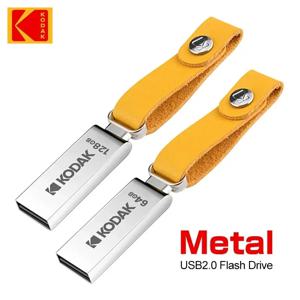 KODAK K122 USB 2.0 플래시 드라이브, 64GB 32GB 펜 드라이브, 방수 미니 메모리 스틱, 가죽 금속 U 디스크