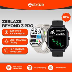 Zeblaze Beyond 3 Pro GPS 스마트 워치, 내장 GPS 및 경로 수입품, AMOLED 디스플레이, 전화 통화 및 수신 스마트워치, 2.15 인치, 신제품